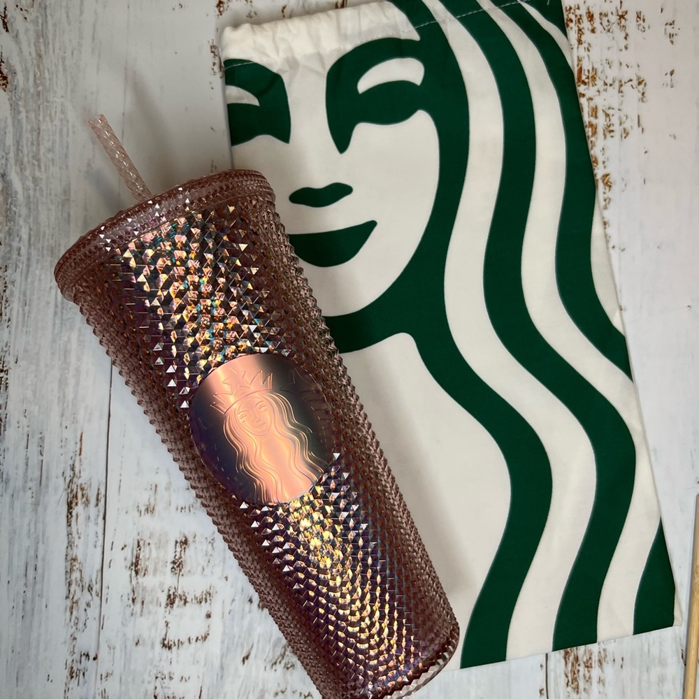 Starbucks venti studded tumbler 24oz - Thailand release (Rose gold bling)